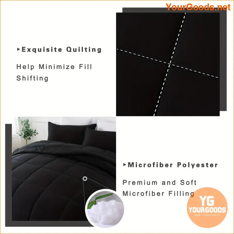 AllSeason Hypoallergenic Down Alternative Comforter Set 3 Pieces - YourGoods Online Shop