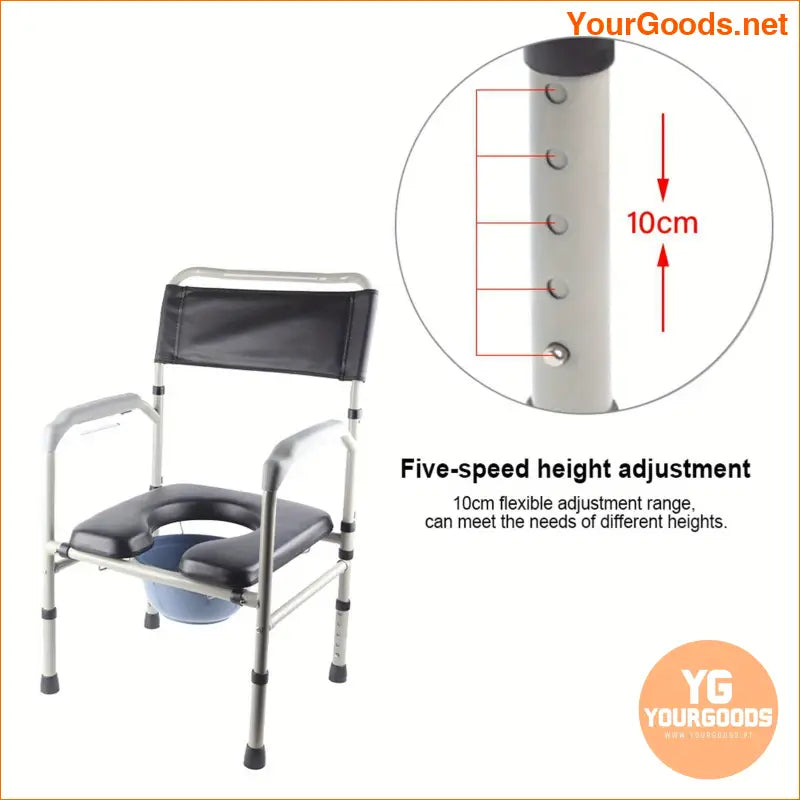 Aluminum Alloy Adult Bedside Commode Toilet Chair - YourGoods Online Shop