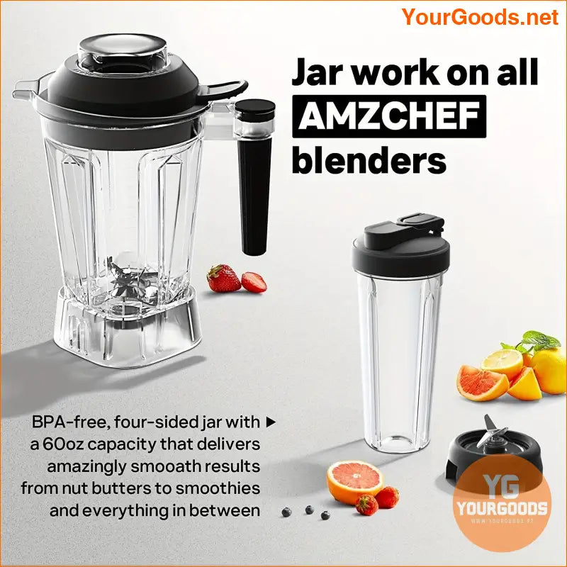 AMZCHEF 1800W HighSpeed Blender with 600ml Travel Bottle - YourGoods Online Shop