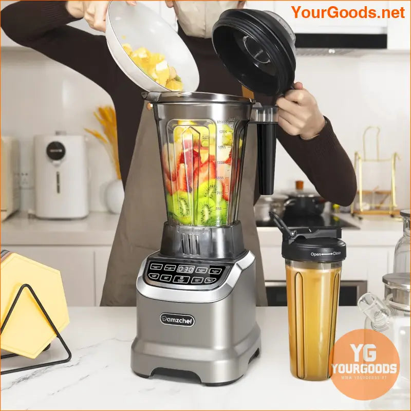 AMZCHEF 1800W HighSpeed Blender with 600ml Travel Bottle - YourGoods Online Shop