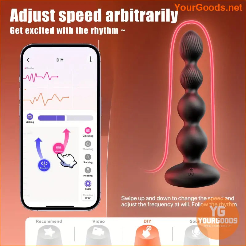 AppControlled Beaded Prostate Massager for Couples - YourGoods Online Shop