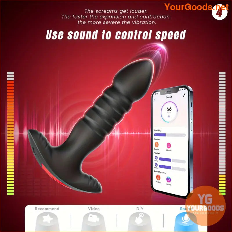 AppControlled Prostate Anal Vibrator with Thrusting Modes - YourGoods Online Shop