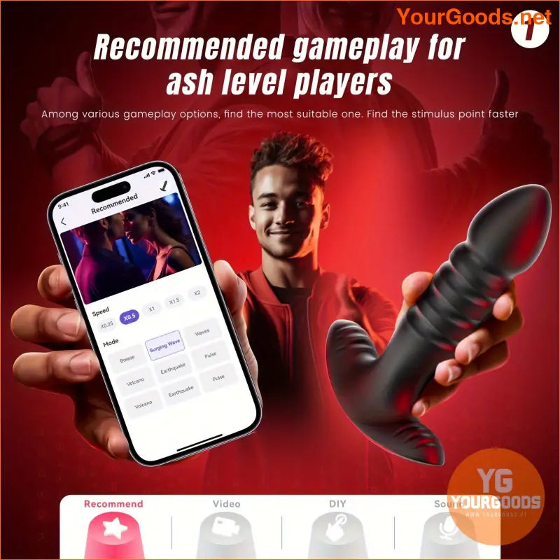 AppControlled Prostate Anal Vibrator with Thrusting Modes - YourGoods Online Shop