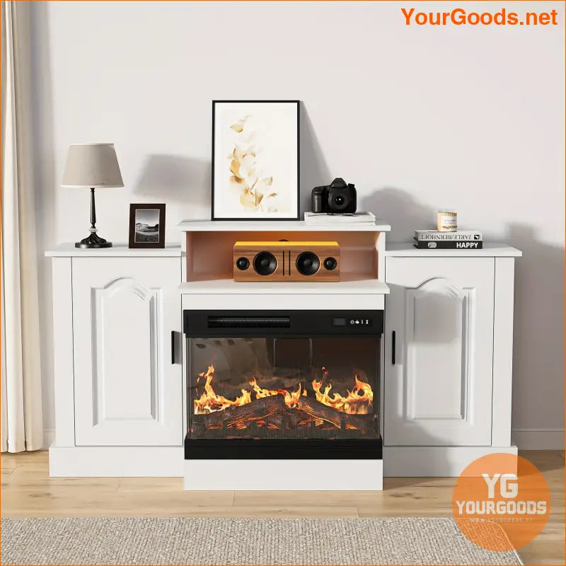 Aurorome Luxe 3Sided Glass Fireplace TV Stand 65 - YourGoods Online Shop