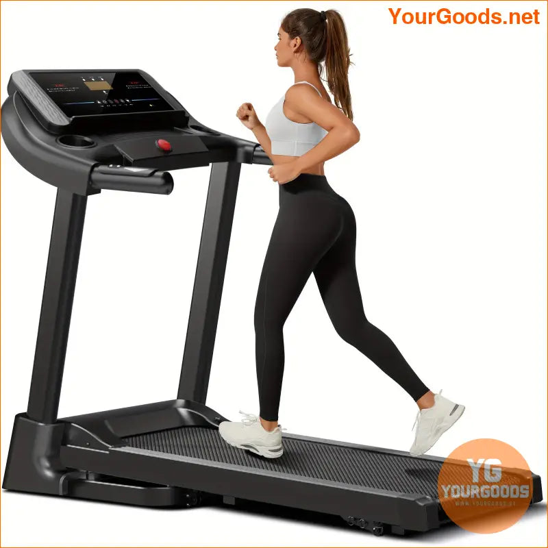 Auto Folding 30 HP Quiet Treadmill with Heart Rate Monitor - YourGoods Online Shop