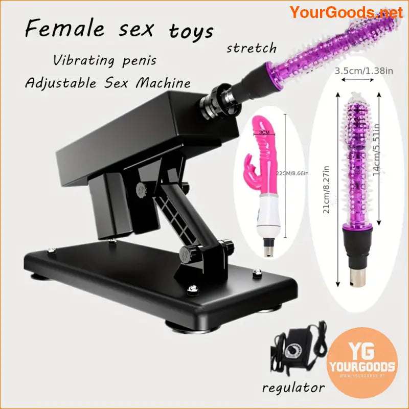 Automatic Adjustable Sex Machine with Masturbation Cup and Vibrator - YourGoods Online Shop