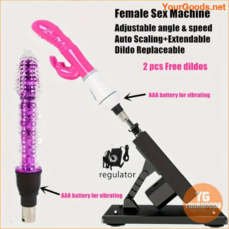 Automatic Adjustable Sex Machine with Masturbation Cup and Vibrator - YourGoods Online Shop