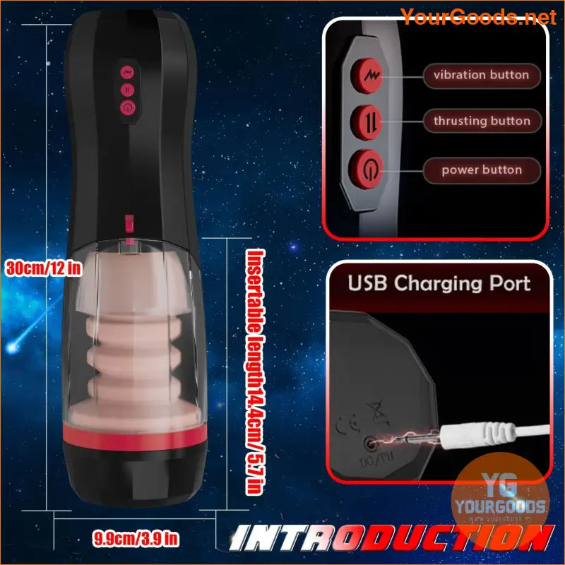 Automatic Thrusting Male Masturbator with Lifelike Vagina - YourGoods Online Shop