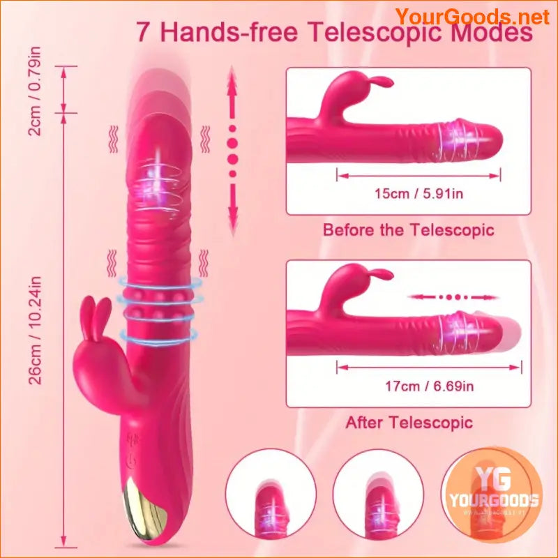 Automatic Thrusting Rabbit Vibrator with 17 Modes for Women - YourGoods Online Shop