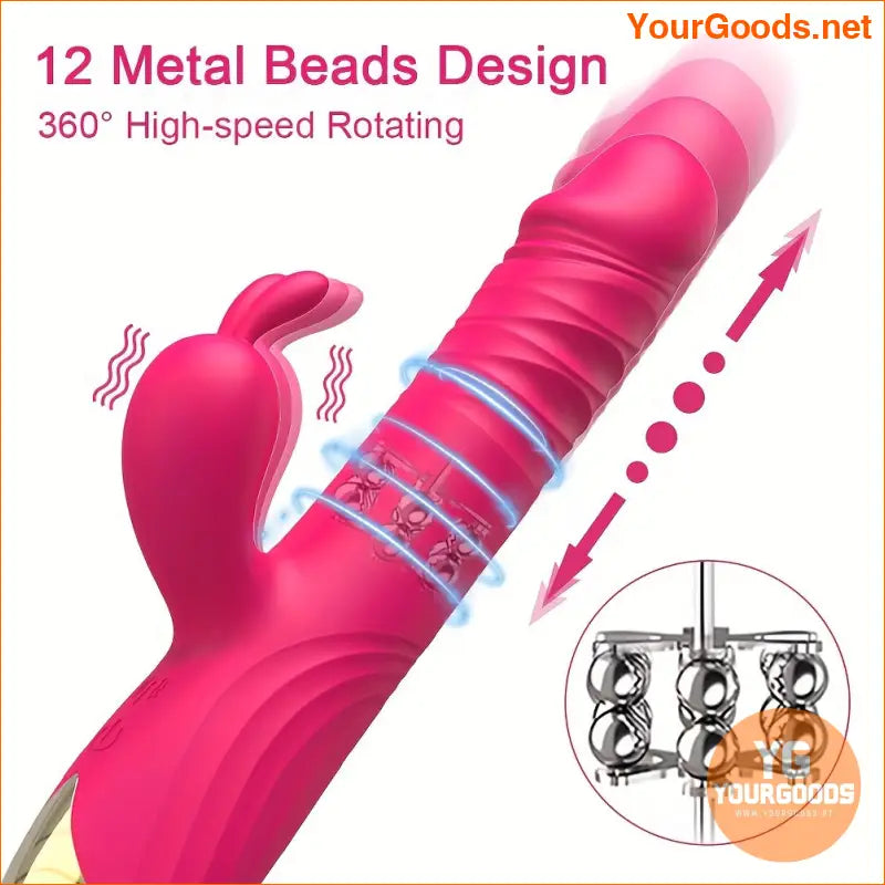 Automatic Thrusting Rabbit Vibrator with 17 Modes for Women - YourGoods Online Shop