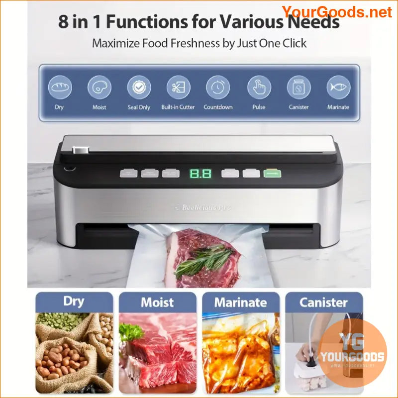 Beelicious 85KPA Smart Vacuum Sealer 8in1 Food Saver - YourGoods Online Shop