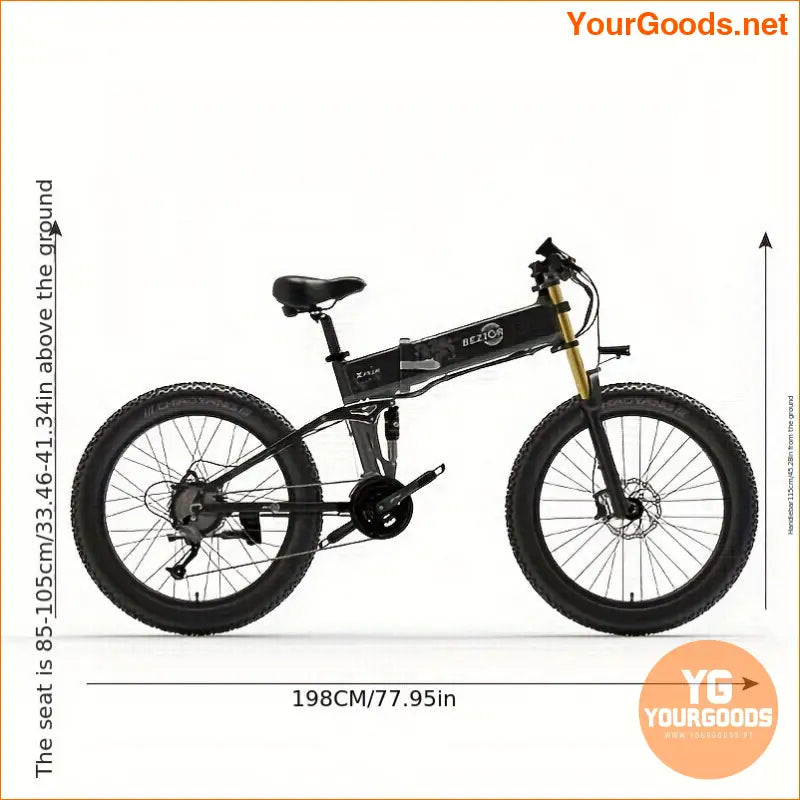 BEZIOR X PLUS Fat Tire Electric Commuter Bike 175AH Battery - YourGoods Online Shop