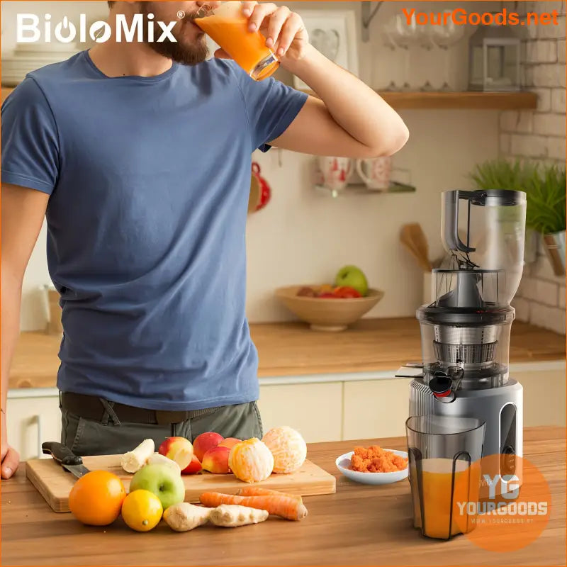 BioloMix Pro Wide Chute Slow Juicer BPAFree Easy Clean