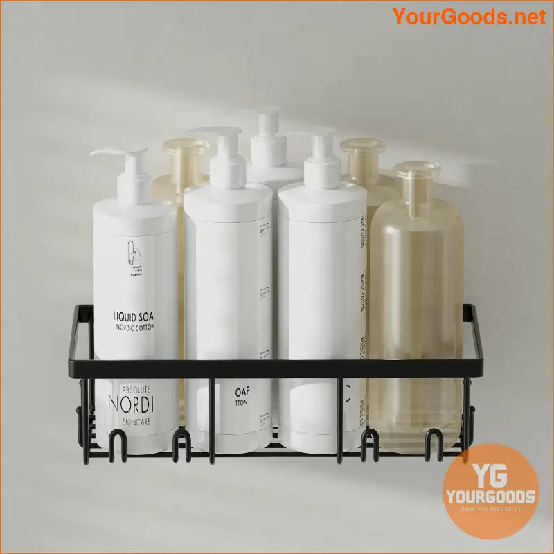 Black 6Piece Adhesive Bathroom Kitchen Organizer Set - YourGoods Online Shop