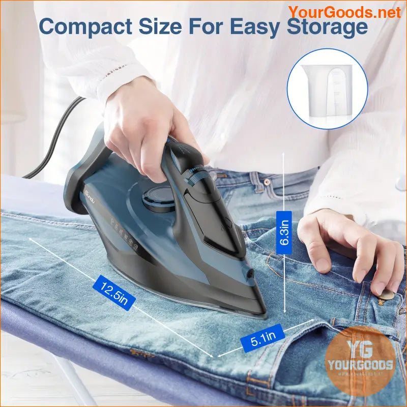 Blue 1700W Rapid Heating Steam Iron with Ceramic Soleplate - YourGoods Online Shop