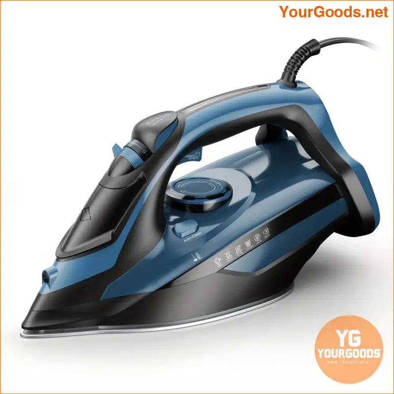 Blue 1700W Rapid Heating Steam Iron with Ceramic Soleplate - YourGoods Online Shop