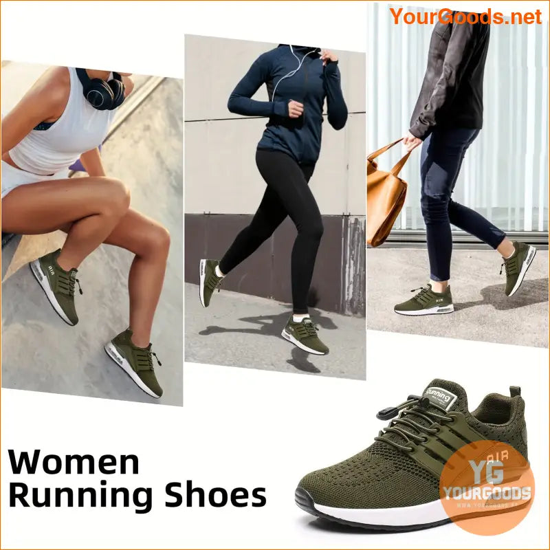 BOGOVER Womens Lightweight Air Running Shoes, Breathable Gym Jogging Running Tennis Sneakers With Air Cushion, No Tie - YourGoods Online Shop