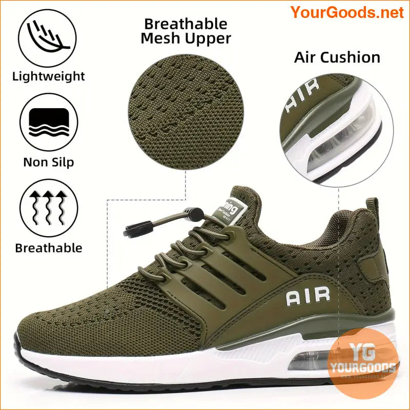 BOGOVER Womens Lightweight Air Running Shoes, Breathable Gym Jogging Running Tennis Sneakers With Air Cushion, No Tie - YourGoods Online Shop