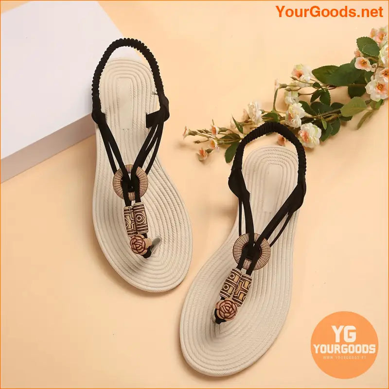 Boho Elastic Band SlipOn Womens Summer Sandals - YourGoods Online Shop