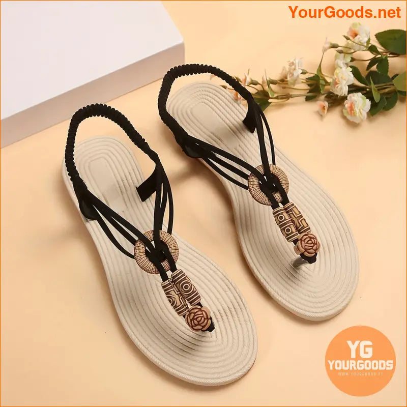 Boho Elastic Band SlipOn Womens Summer Sandals - YourGoods Online Shop