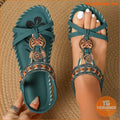 Boho Rhinestone Butterfly Flat Sandals Summer Beach Shoes - YourGoods Online Shop