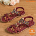 Boho Rhinestone Butterfly Flat Sandals Summer Beach Shoes - YourGoods Online Shop