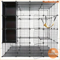 BreezeLodge 4Tier Cat Cage Outdoor Playpen with Storage - YourGoods Online Shop