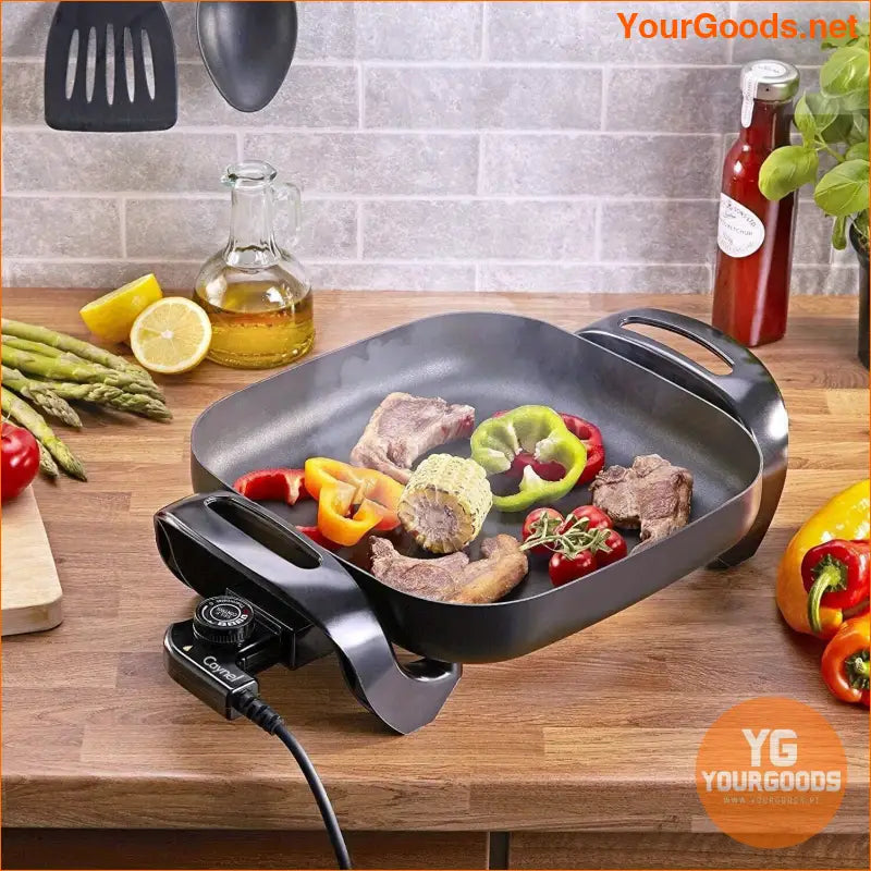 Caynel 12 Nonstick Ceramic Electric Skillet with Lid - YourGoods Online Shop