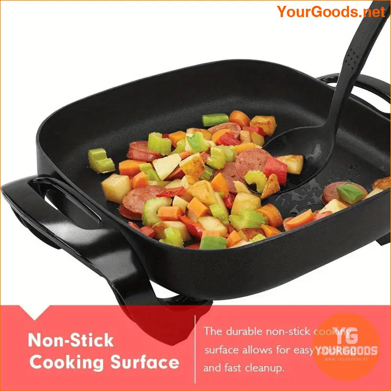 Caynel 12 Nonstick Ceramic Electric Skillet with Lid