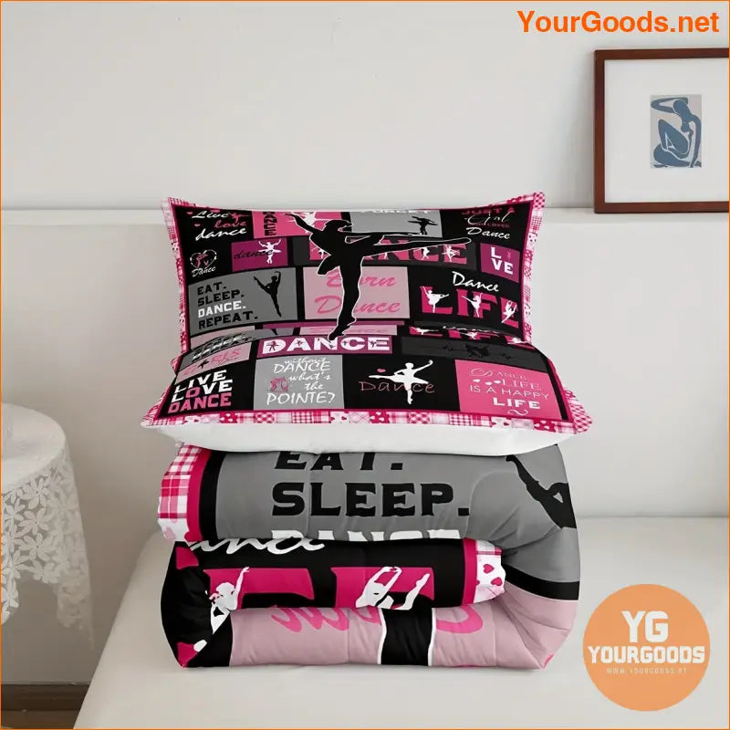 Chic Ballet Dance Comforter Set with Pillowcases - YourGoods Online Shop