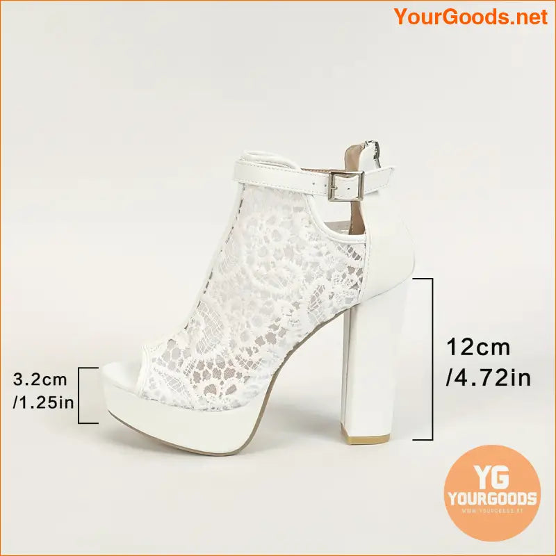 Chic Color Block Peep Toe Heeled Sandals - YourGoods Online Shop