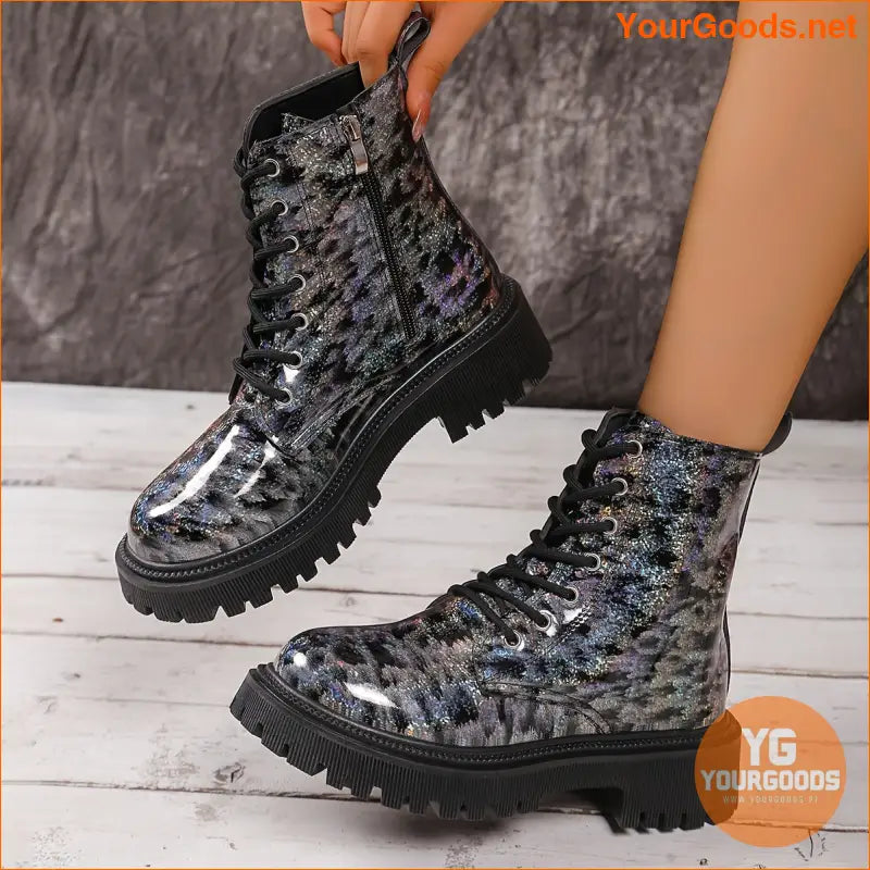 Chic Ink Style Side Zip Round Toe Boots - YourGoods Online Shop