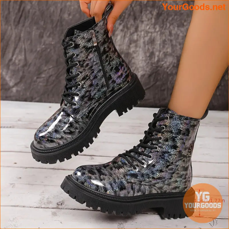 Chic Ink Style Side Zip Round Toe Boots - YourGoods Online Shop