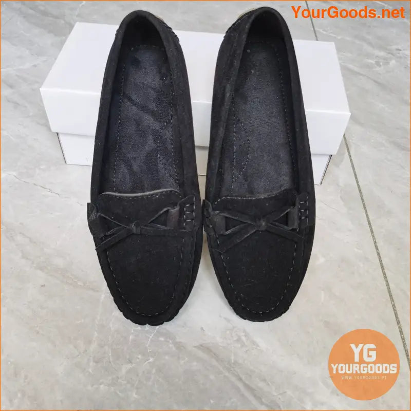 Chic Retro Womens Soft Sole Bow Loafers - YourGoods Online Shop