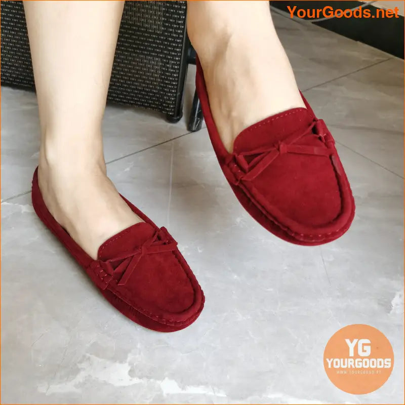 Chic Retro Womens Soft Sole Bow Loafers - YourGoods Online Shop