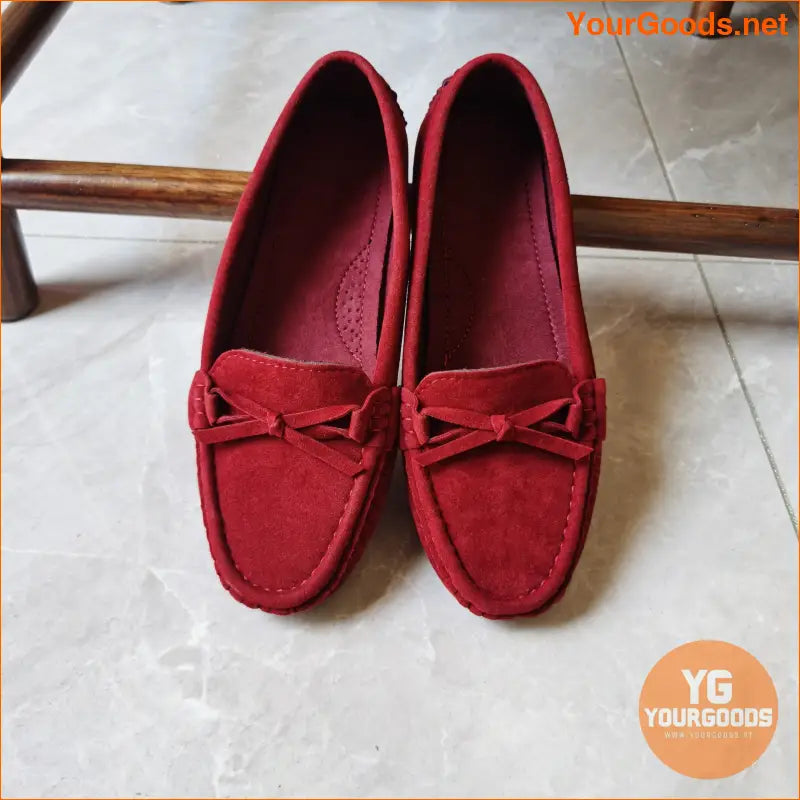 Chic Retro Womens Soft Sole Bow Loafers - YourGoods Online Shop