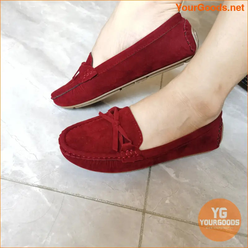 Chic Retro Womens Soft Sole Bow Loafers - YourGoods Online Shop