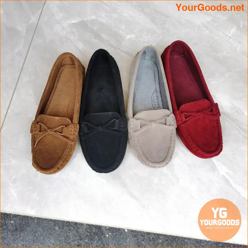 Chic Retro Womens Soft Sole Bow Loafers - YourGoods Online Shop