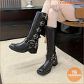 Chic Womens MidCalf Boots Stylish French Heel Easy Care - YourGoods Online Shop