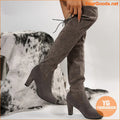 Chic Womens Pointed Toe OvertheKnee Block Heel Boots - YourGoods Online Shop