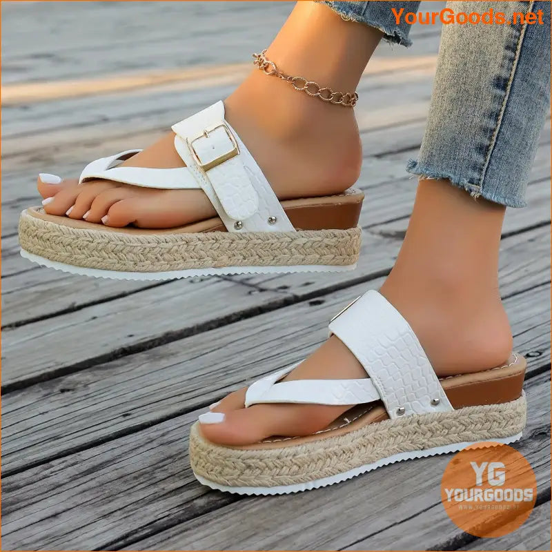 Chic Womens Wedge Heeled Summer Espadrille Sandals - YourGoods Online Shop