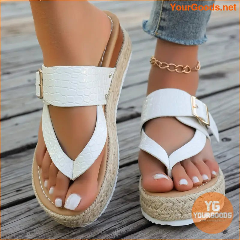 Chic Womens Wedge Heeled Summer Espadrille Sandals - YourGoods Online Shop