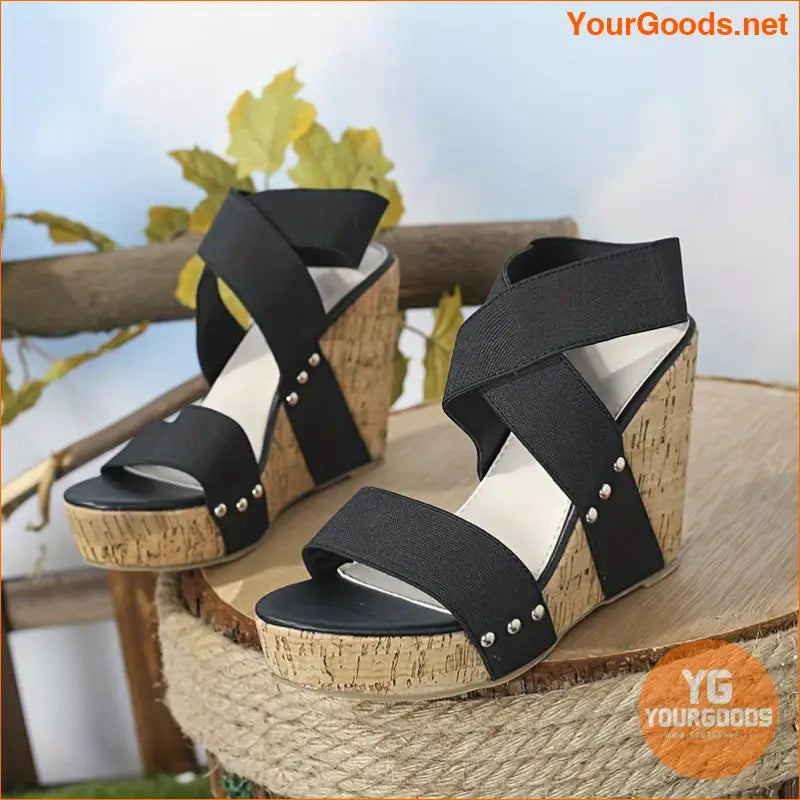 Chic Womens Wedge Sandals Casual Open Toe Platform - YourGoods Online Shop