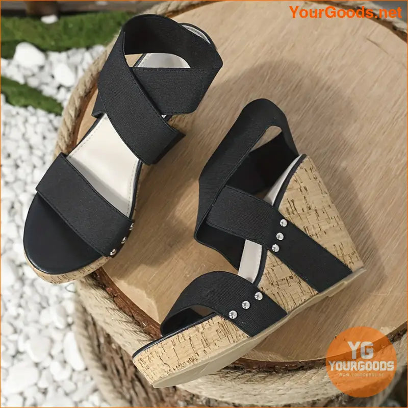 Chic Womens Wedge Sandals Casual Open Toe Platform - YourGoods Online Shop