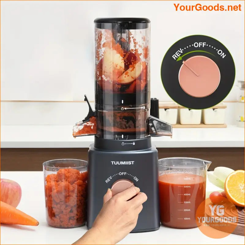 Cold Press Juicer Large Chute Easy Clean Quiet Efficient - YourGoods Online Shop