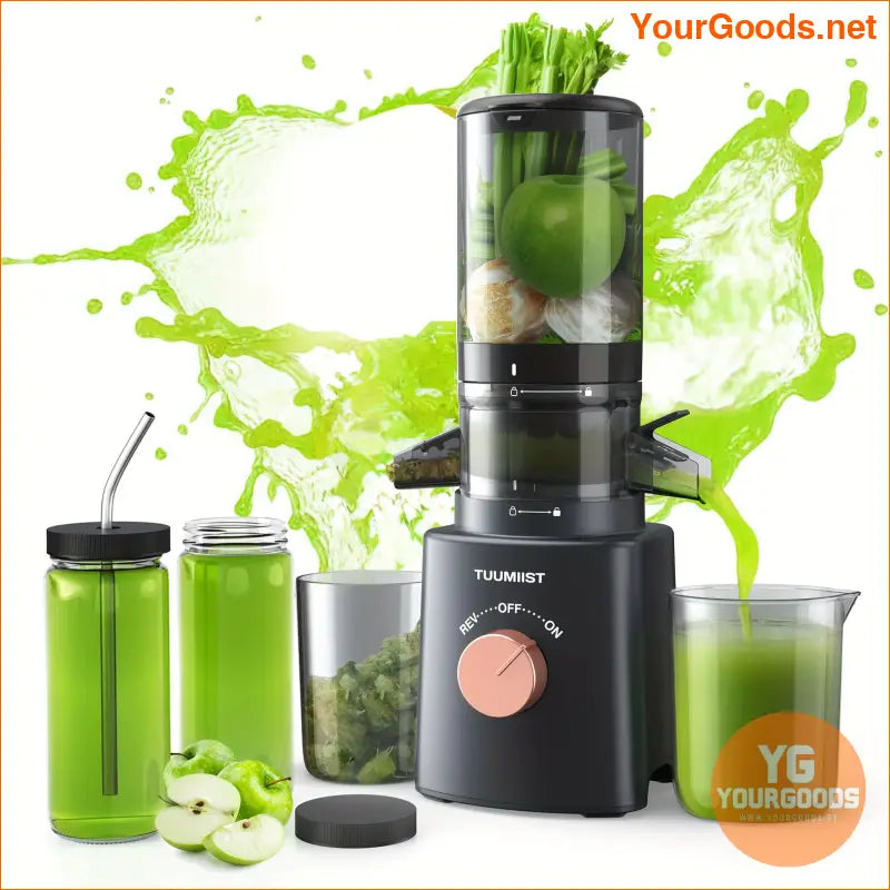 Cold Press Juicer Large Chute Easy Clean Quiet Efficient - YourGoods Online Shop