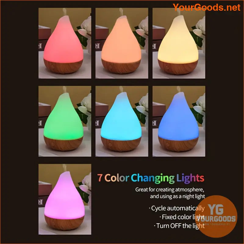 Colorful Wood Grain Aromatherapy Humidifier USB AutoOff - YourGoods Online Shop