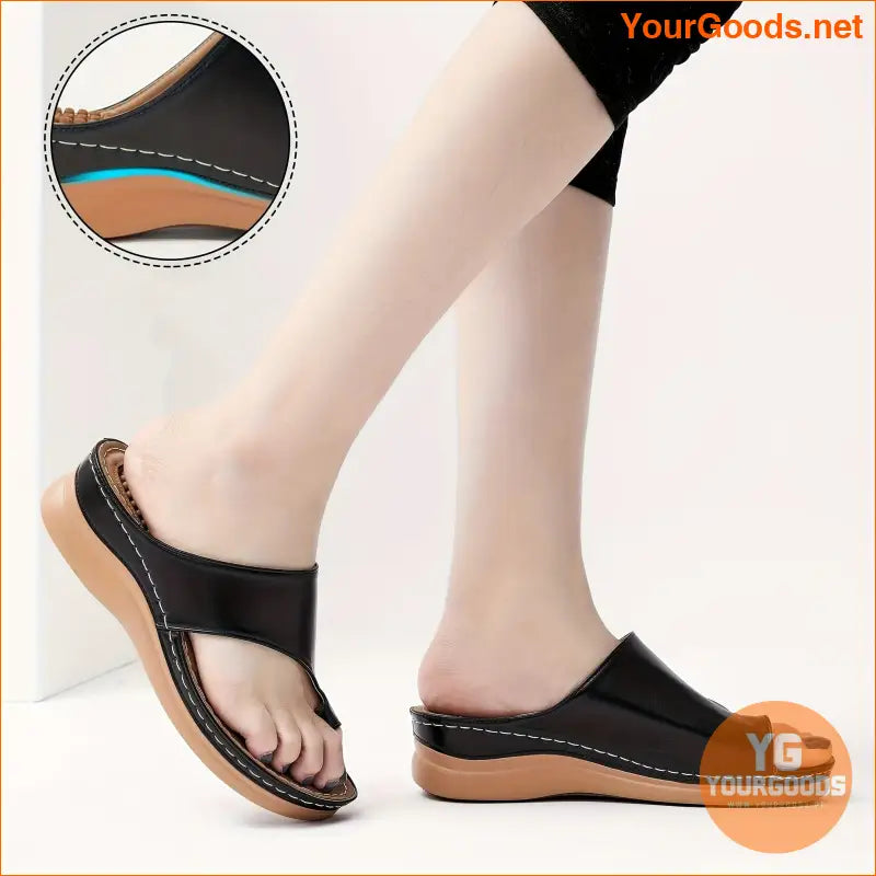 Comfy Womens Arch Support Massage Wedge Slides - YourGoods Online Shop