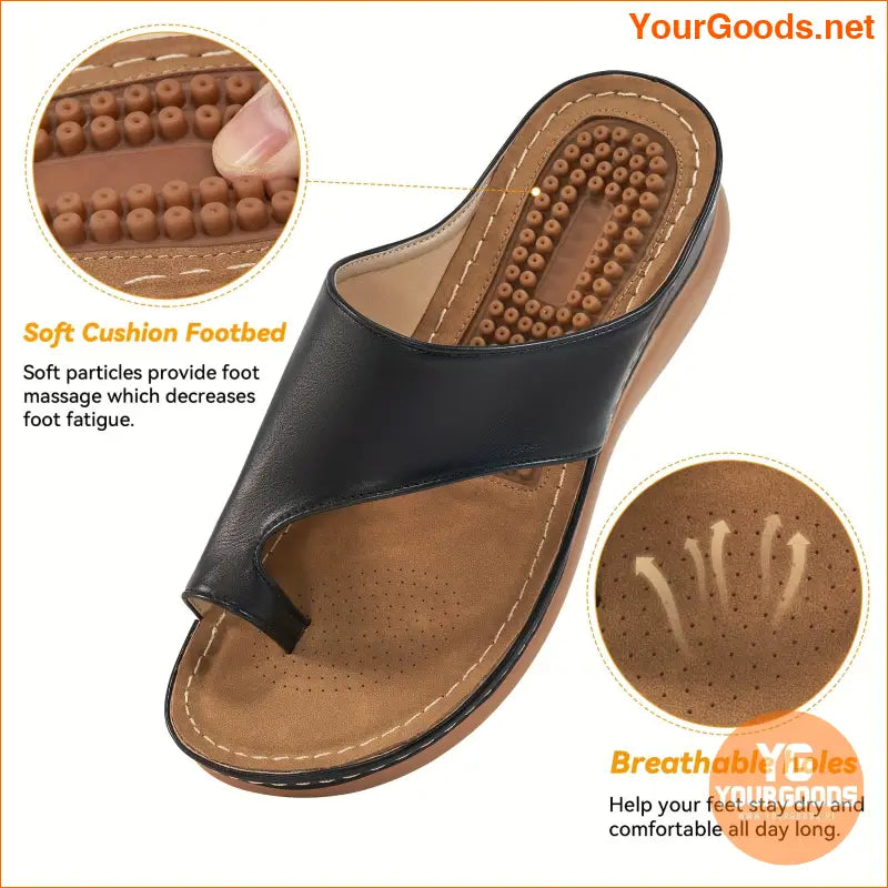 Comfy Womens Arch Support Massage Wedge Slides - YourGoods Online Shop