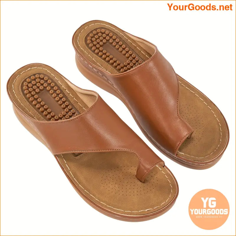 Comfy Womens Arch Support Massage Wedge Slides - YourGoods Online Shop